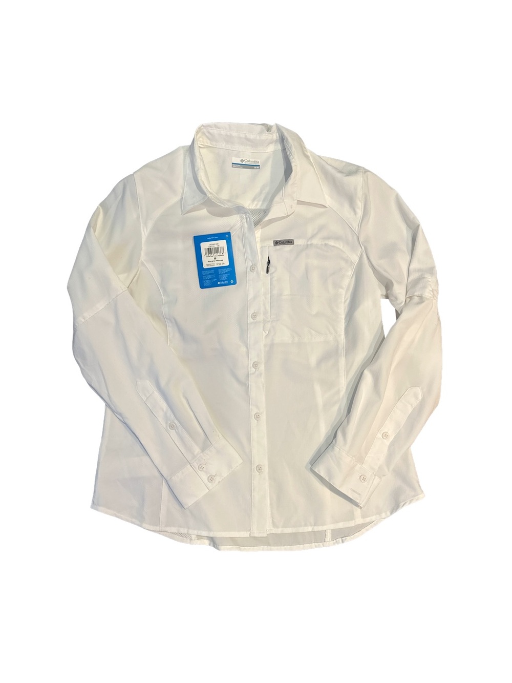 NWT Columbia White Long-Sleeve Casual Button-Down Shirt women medium